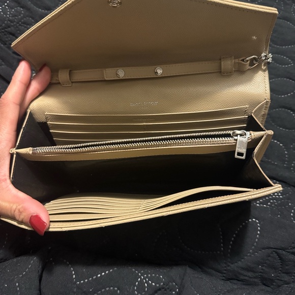 Yves Saint Laurent Tan Quilted Leather Clutch - Picture 4 of 4